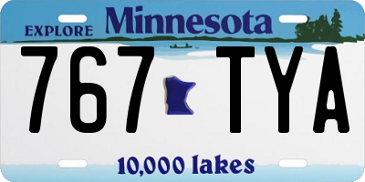 MN license plate 767TYA