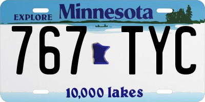MN license plate 767TYC