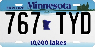 MN license plate 767TYD
