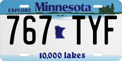 MN license plate 767TYF