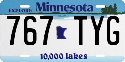 MN license plate 767TYG