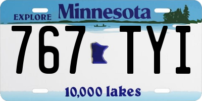 MN license plate 767TYI