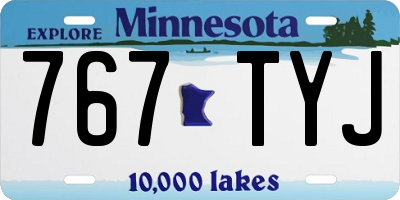 MN license plate 767TYJ