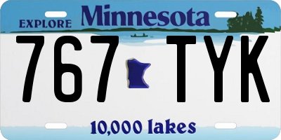 MN license plate 767TYK
