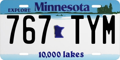 MN license plate 767TYM