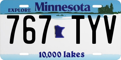 MN license plate 767TYV