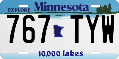 MN license plate 767TYW