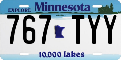MN license plate 767TYY