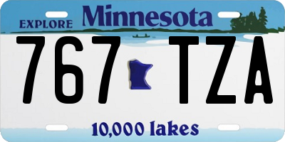 MN license plate 767TZA
