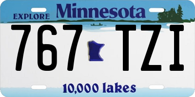 MN license plate 767TZI