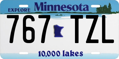 MN license plate 767TZL
