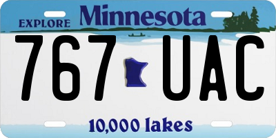 MN license plate 767UAC