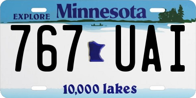 MN license plate 767UAI