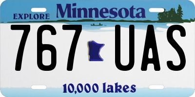 MN license plate 767UAS