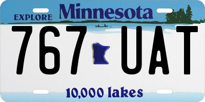 MN license plate 767UAT