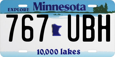 MN license plate 767UBH