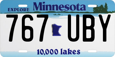 MN license plate 767UBY