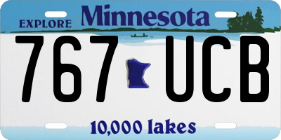MN license plate 767UCB