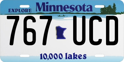 MN license plate 767UCD