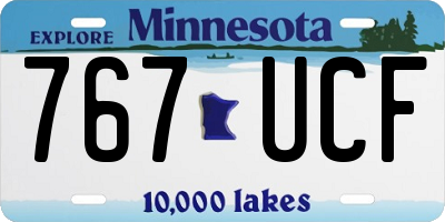 MN license plate 767UCF