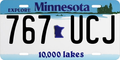 MN license plate 767UCJ