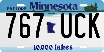 MN license plate 767UCK
