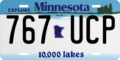 MN license plate 767UCP