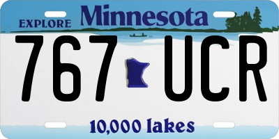 MN license plate 767UCR