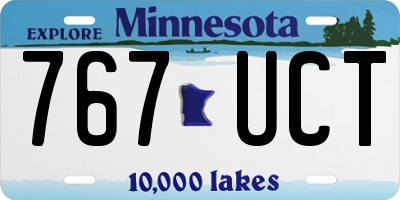 MN license plate 767UCT