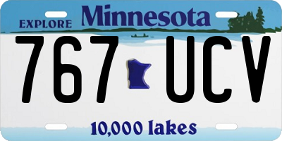 MN license plate 767UCV