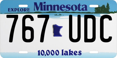 MN license plate 767UDC
