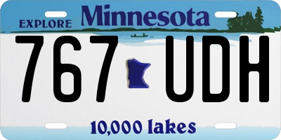 MN license plate 767UDH