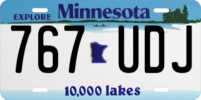 MN license plate 767UDJ