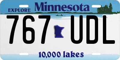 MN license plate 767UDL