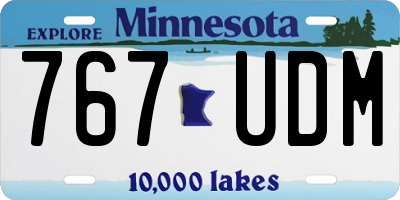 MN license plate 767UDM