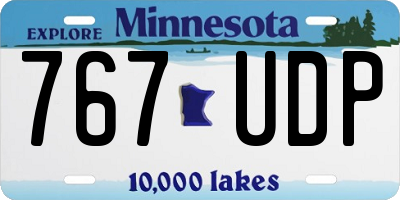 MN license plate 767UDP