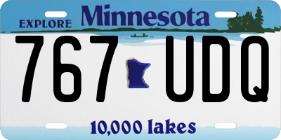 MN license plate 767UDQ