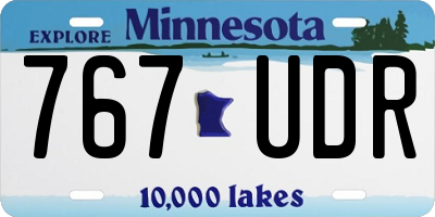 MN license plate 767UDR