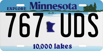 MN license plate 767UDS