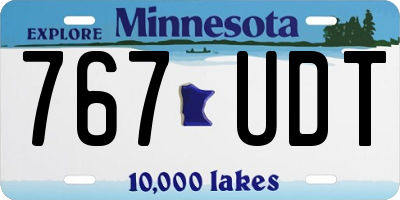 MN license plate 767UDT