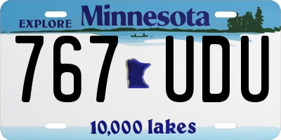 MN license plate 767UDU