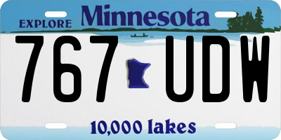 MN license plate 767UDW