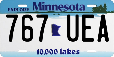 MN license plate 767UEA