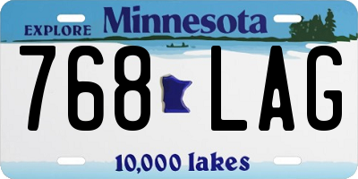 MN license plate 768LAG