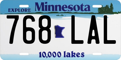 MN license plate 768LAL