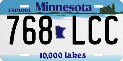 MN license plate 768LCC