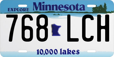 MN license plate 768LCH