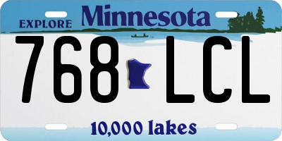 MN license plate 768LCL