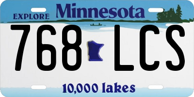MN license plate 768LCS
