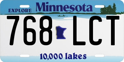 MN license plate 768LCT